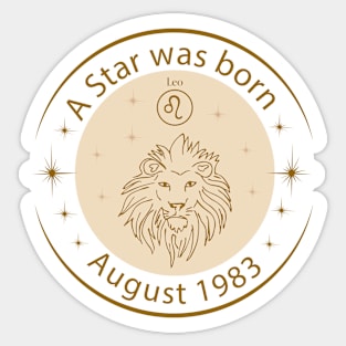 Birthday T-Shirt - Zodiac Leo Sticker